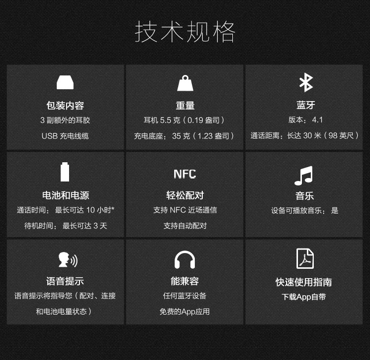 
                                        
                                                            捷波朗（Jabra）Talk55 无线单耳蓝牙耳机 双重降噪 清晰通话商务耳机智能底座便携苹果安卓通用耳机 黑色                