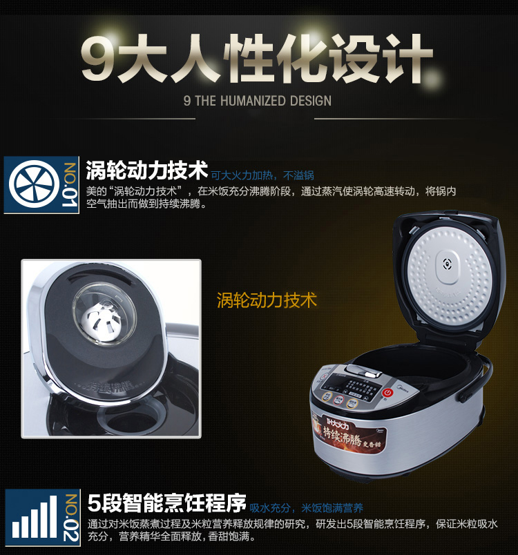 
                                        美的（Midea)电饭煲FS4088 IH电磁加热 涡轮除泡防溢锅 精钢鼎釜4L电饭锅                