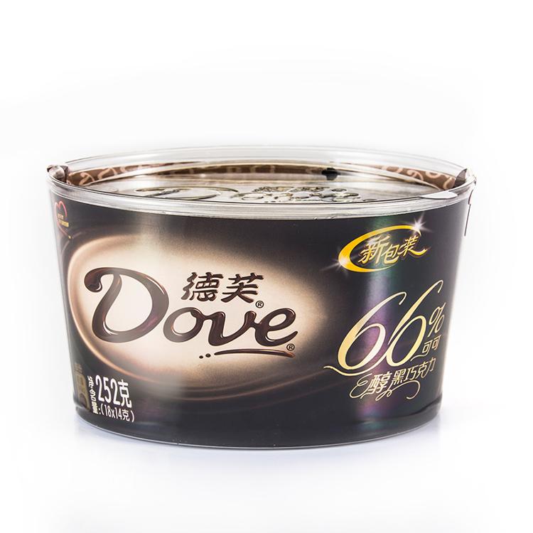 德芙dove醇黑巧克力66%(碗装)252g