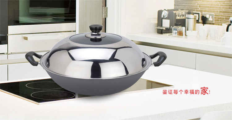
                                        美厨（maxcook）精铸铁锅36cm TG-136（带盖 可用电磁炉 无涂层 可用铁铲）                