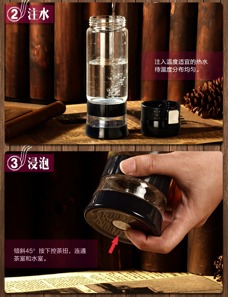 绿珠lvzhu 400ml玻璃杯子耐热防烫抗摔送杯套便携防漏透明男女士办公泡茶水杯B661