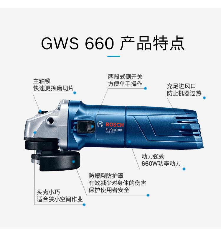 博世（BOSCH ）角磨机GWS 660-京东