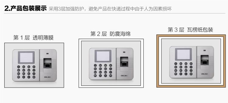 
                                                                                得力（deli）智能指纹考勤机 免软件打卡机 自动生成报表33113                