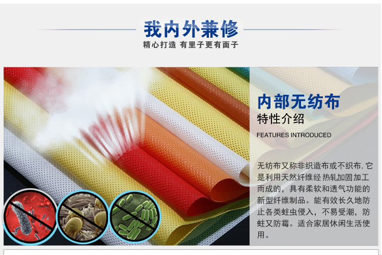 
                                        
                                                            百草园 圆点环保收纳箱整理箱 衣服杂物收纳盒储物箱 大中方 30L+40L+60L 3个装                