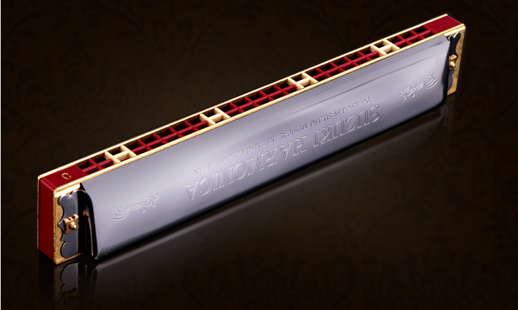 suzuki铃木study24孔复音口琴g调定制