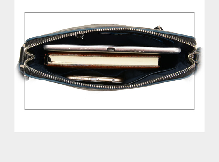 华莎图(vistula) 男士斜挎包单肩包 商务休闲牛皮革日字包 11017-3310