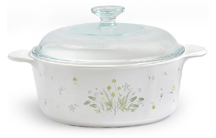 康宁CORNINGWARE 3.25L香草城市圆型玻璃汤锅P-32-HC