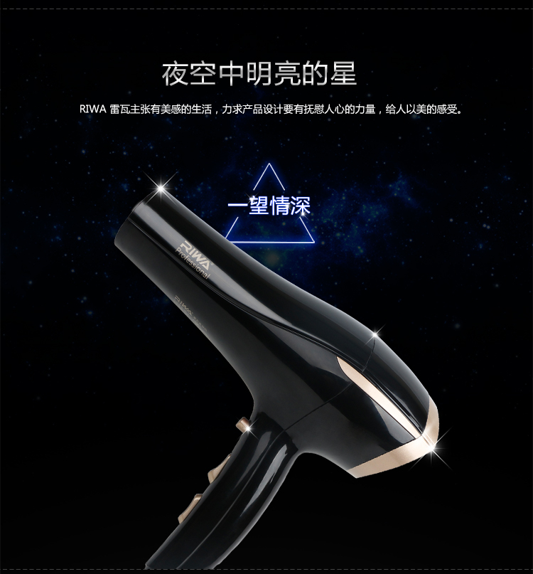 
                                        雷瓦(RIWA) 电吹风机 家用大功率快速干发吹风筒专业恒温2200W Q6 送女友生日礼物                