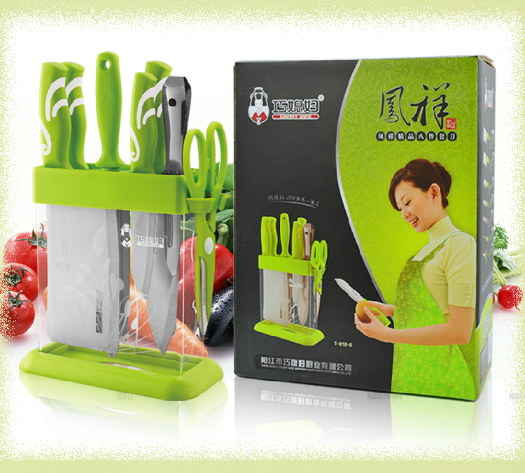 
                                        
                                        巧媳妇 凤祥精品八件套刀 刀具套装T-818-8                