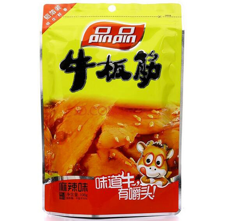 【京东超市】品品 牛板筋108g(透明片状)麻辣味