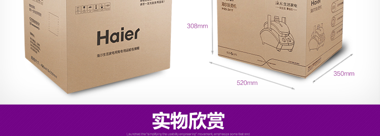 
                                        海尔（Haier）挂烫机 2.4L 双杆6档 双排11孔 蒸汽挂式 家用手持HGS-2417                