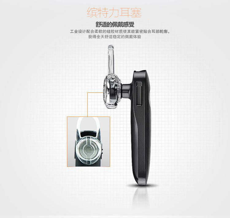 
                                                            缤特力（Plantronics）M165 商务单耳蓝牙耳机 通用型 耳挂式 黑色                