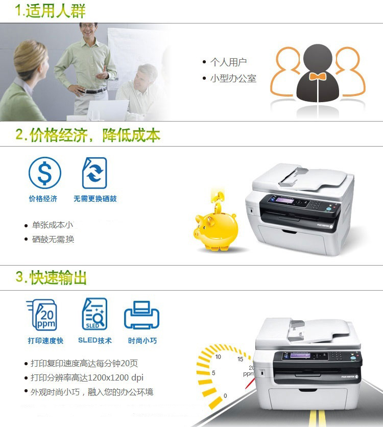 
                                        富士施乐（Fuji Xerox） M158ab 黑白激光多功能一体机 （打印 复印 扫描）                