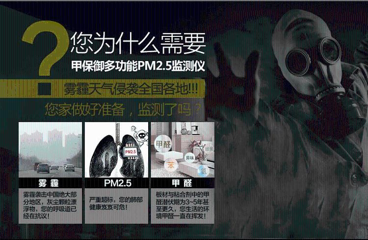 
                                        【京东超市】甲保御多功能五合一家用甲醛检测仪 PM2.5检测仪  BGFM-09                