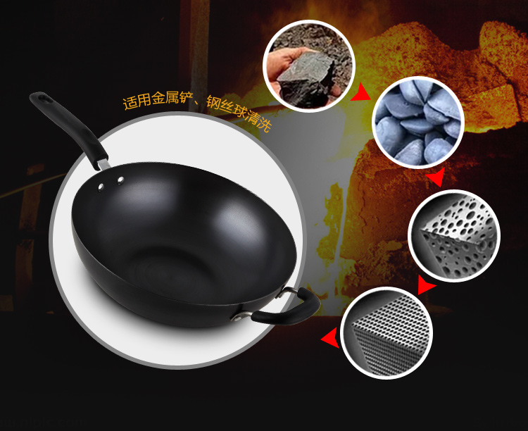 九阳（Joyoung）32cm炒锅半玻不锈钢组合盖精铁真不锈锅具CTH3202