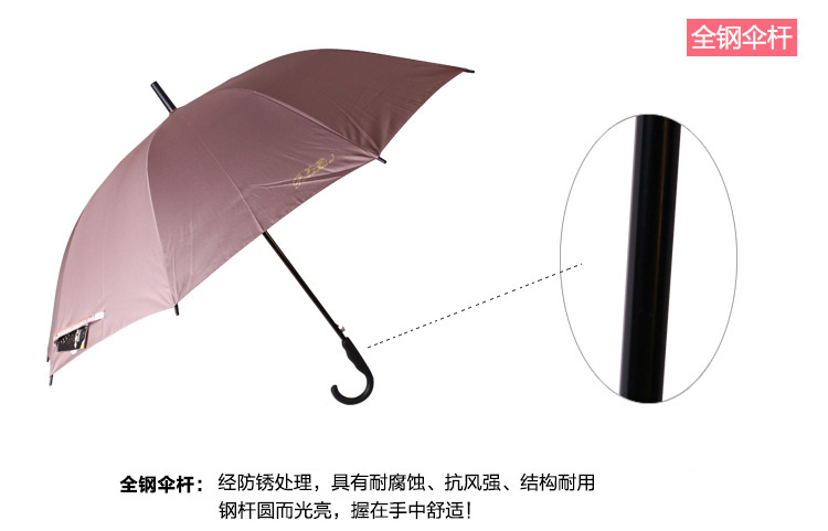 
                                                            天堂伞 长柄伞直杆伞加大70*10K自开双人伞晴雨伞商务伞 墨绿193E                