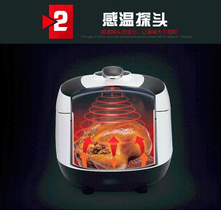 美的（Midea） 电压力锅5L 双胆高压锅 智能方煲 韩式电脑版压力锅 WSS5033