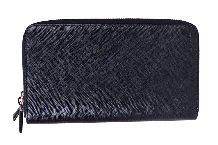 prada 普拉达 男士黑色皮质长款钱包 证件包 卡包 2ml303 053 f0002