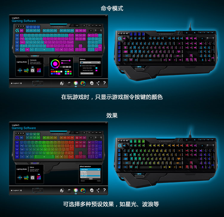 罗技（Logitech）G910 RGB炫光机械游戏键盘