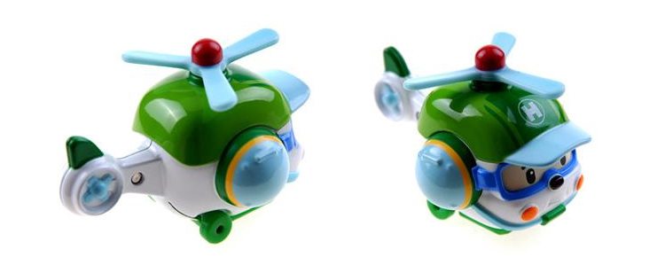 银辉玩具变形警车珀利poli动漫周边汽车机器人玩具小汽车海利直升机