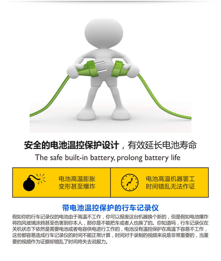 飞利浦（PHILIPS）CVR300行车记录仪 全高清1080P 180度可旋转镜头