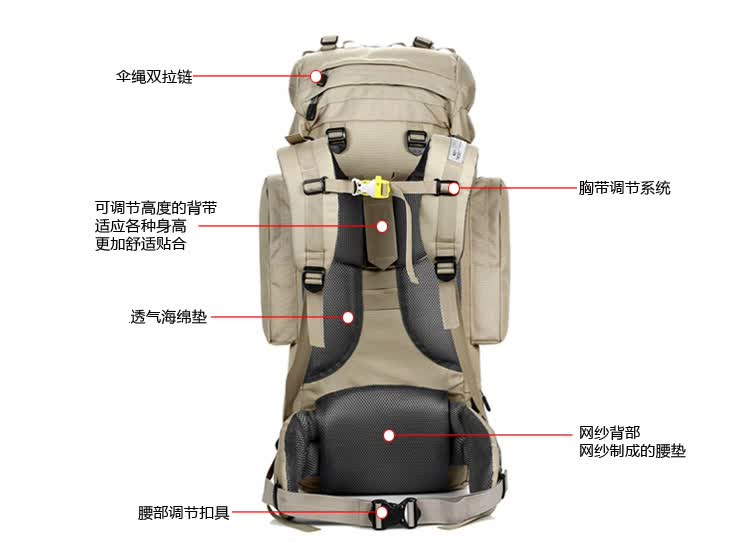 产品参数: 商品名称:local lion登山包大容量旅行背包 商品编号