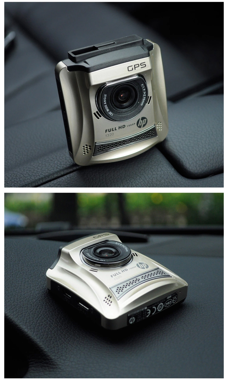 惠普(hp) f320 车载行车记录仪 1080p高清广角 测速一体机 gps轨迹