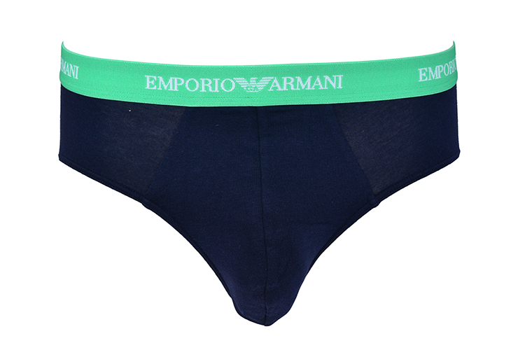 emporio armani 安普里奥·阿玛尼 男士黑色棉质三角内裤 两条装