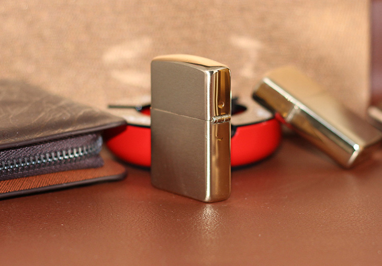 zippo打火机铜厚壳沙子168