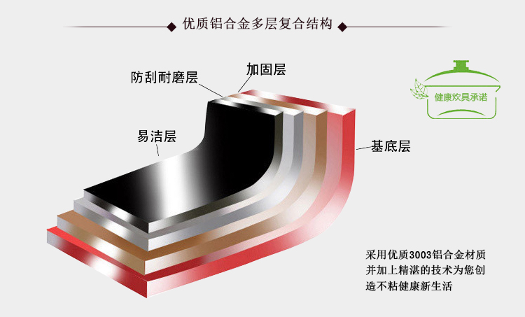 
                                        炊大皇 30CM溢彩不粘炒锅CKNS6430电磁炉通用                