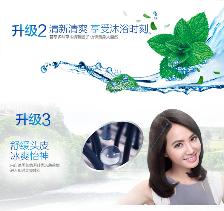 
                                        
                                                            海飞丝洗发水怡神冰凉薄荷400ml 持久去屑清爽柔顺滋养                