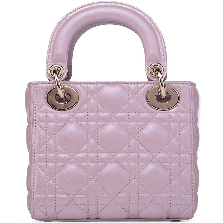 【迪奥女士粉色牛皮手提单肩斜挎包】dior 迪奥 女士粉色牛皮手提单肩