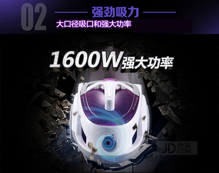 伊莱克斯（Electrolux） 吸尘器Z1880 家用 卧式 无尘袋 真空