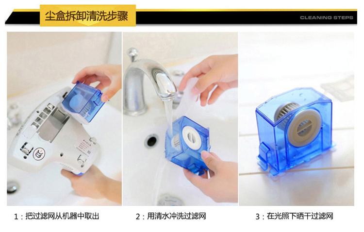 
                                        宝家丽小型手持家用床铺除螨仪紫外线杀菌螨虫吸尘器床宝TS998                