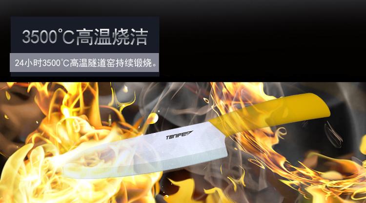 途耐TONIFE 6英寸带刀套氧化陶瓷切片多用刀 抗菌免磨陶瓷刀具  黑色手柄