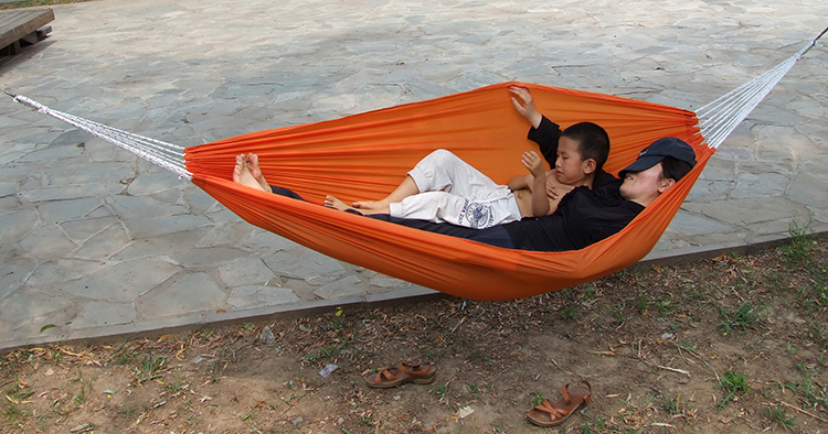 尚龙户外双人吊床降落伞布防磨耐撕裂柔软轻便 送绑绳登山扣 sl-s06l