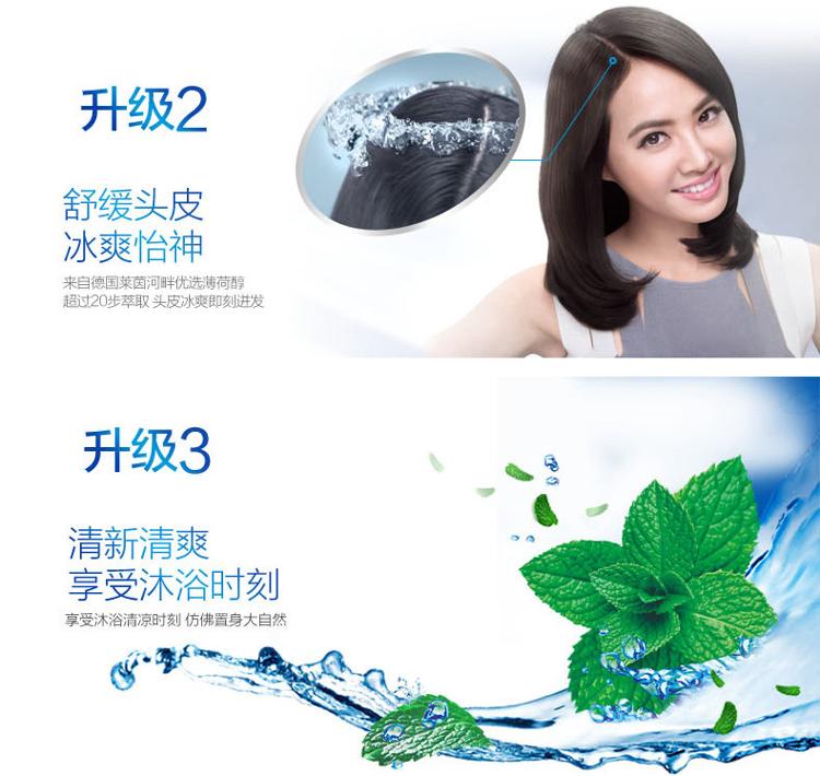 
                                        
                                                            海飞丝洗发水怡神冰凉薄荷750ml 持久去屑止痒清爽                