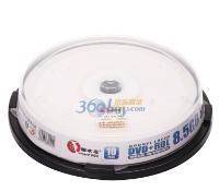 啄木鸟 DVD+R DL 8速 8.5G  单面双层 10片桶装 刻录盘