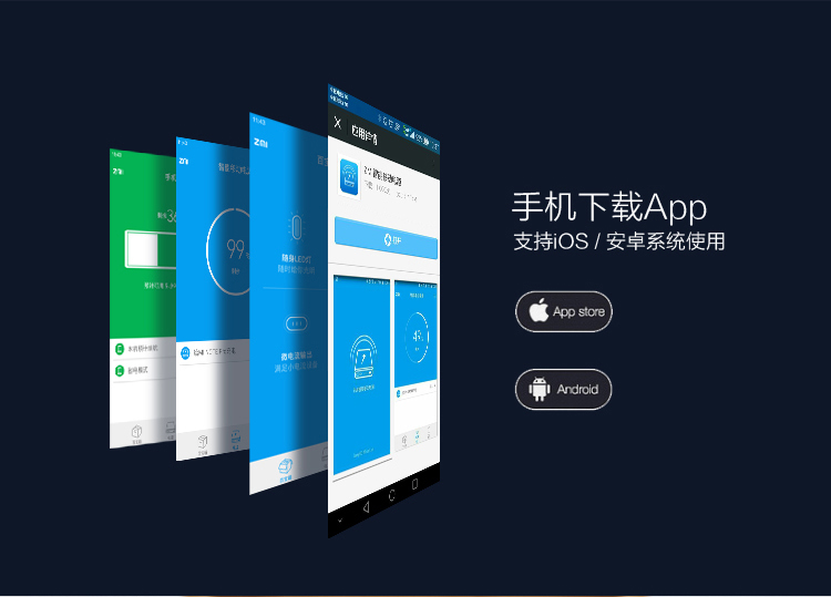 
                                        ZMI（紫米）10000毫安 智能/移动电源/充电宝 聚合物  HB810 白色                
