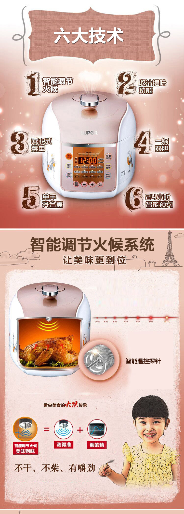 
                                        苏泊尔（SUPOR)电压力锅高压锅CYSB50FC821-100                
