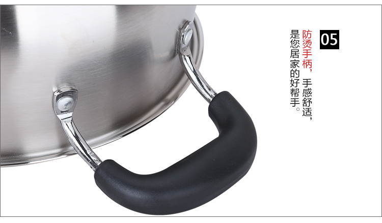 美厨（maxcook）不锈钢汤锅 22CM复底MCHY-22鸿运系列 (304不锈钢 可用电磁炉 煮面 热奶 煮汤)