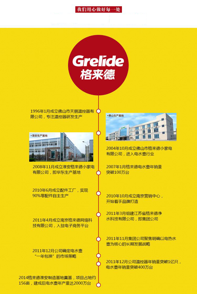 
                                        
                                                            格来德（Grelide）电热水壶 304不锈钢烧水壶 快速沸腾无异味 1.8L大容量电水壶开水壶暖水壶WWK-1805S                