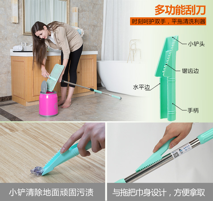 
                                                                                利临 平板大拖把工业用酒店大堂商场尘推大号拖布排拖60cm棉纱不锈钢杆拖把                