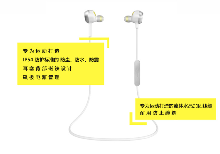 
                                        捷波朗（Jabra) SPORT ROX 洛奇运动版 智能 蓝牙运动耳机 含运动臂带 IP54防水防尘 白色                