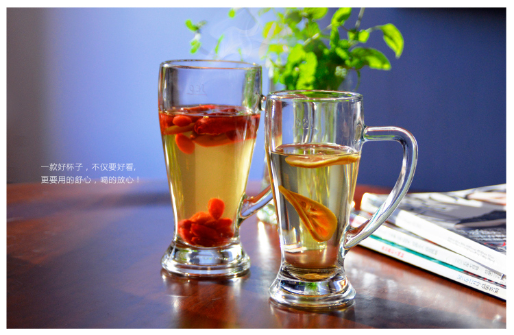 波米欧利（Bormioli Rocco）意大利进口Baviera无铅玻璃大容量啤酒杯265mL*2支装