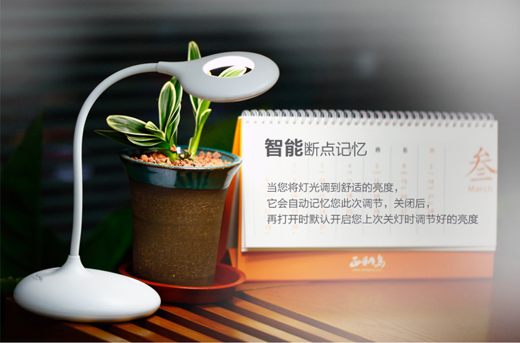 
                                        
                                                            幻响（i-mu）D2 LED阅读台灯 宿舍卧室书桌床头灯 学生学习护眼灯 无极调光 内置电池 可反复充电 创意节能灯                