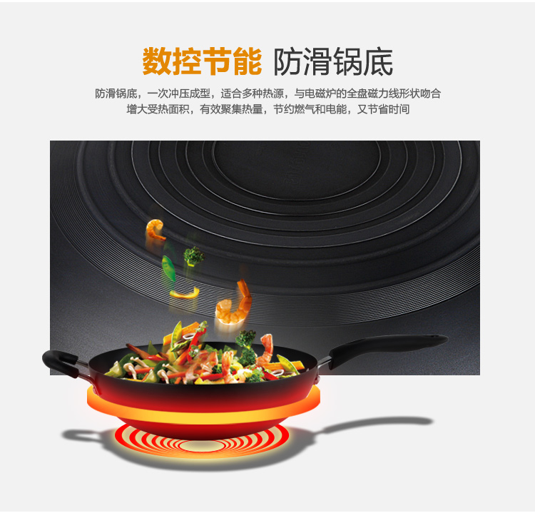 九阳（Joyoung）32cm炒锅半玻不锈钢组合盖精铁真不锈锅具CTH3202