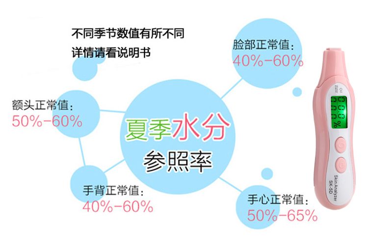 【京东超市】雨花泽（Yuhuaze） 皮肤测试仪 水分油分测试笔 美容测试器YHZ-90320