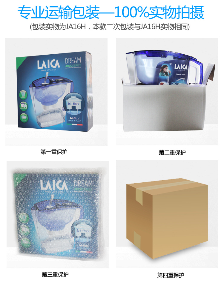 
                                        莱卡（LAICA） J458H 免掀盖 双导流 滤水壶 2.3L （白色）                