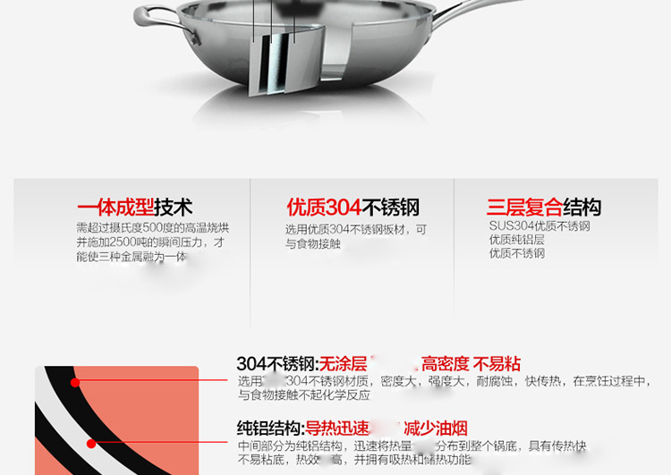 宜利客(iLike)  炒锅 304不锈钢带钢化玻璃盖不粘锅30cm LK6101